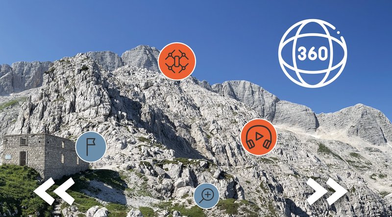 Schermata virtual tour del Sentiero geologico Foran dal Mus
