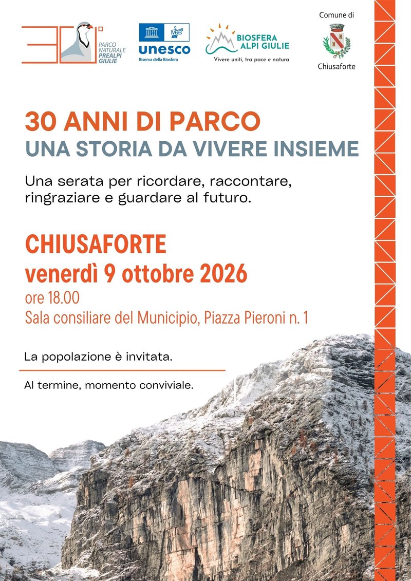 Locandina serate celebrative 30esimo_Chiusaforte