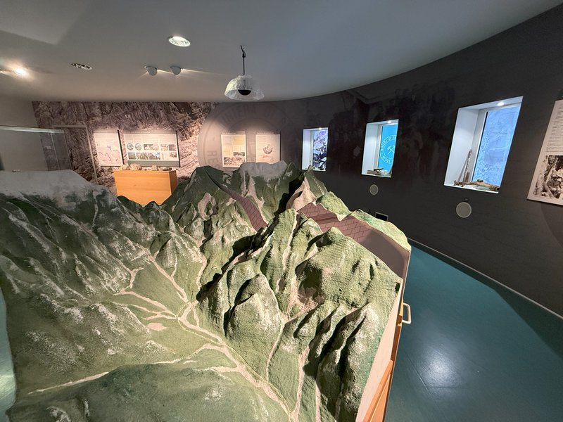 Plastico della Valle del Rio Resartico presso la Mostra della Miniera del Rio Resartico a Resiutta